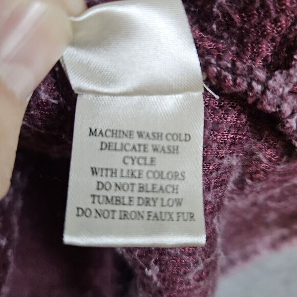 Dylan Women's Mottled Pink Size S Quarter‎ Zip Sherpa/Fleece Faux Fur Pullover - Picture 9 of 16